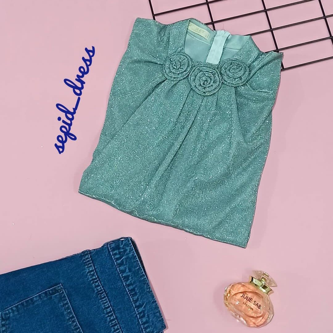 بلوز لمه شاین یقه سه گل