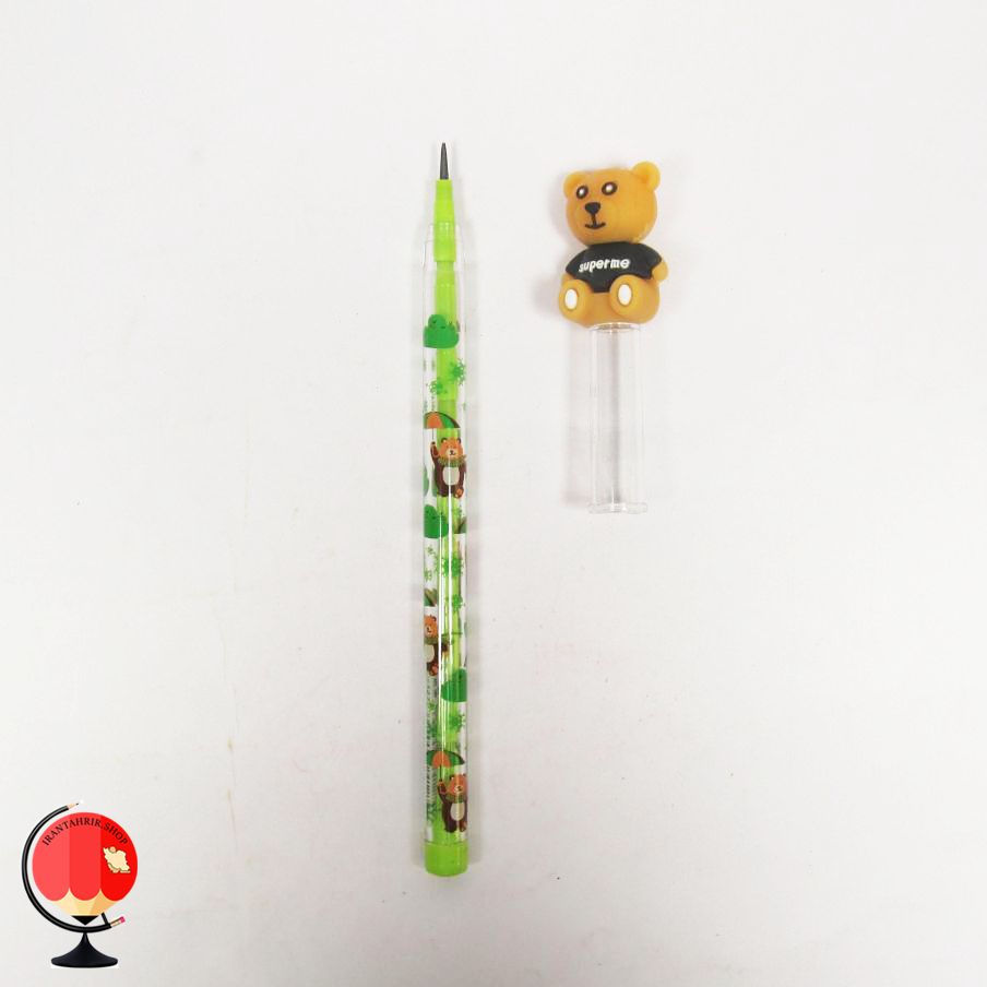 مداد نوکی فشنگی فانتزی طرح خرس رنگ سبز