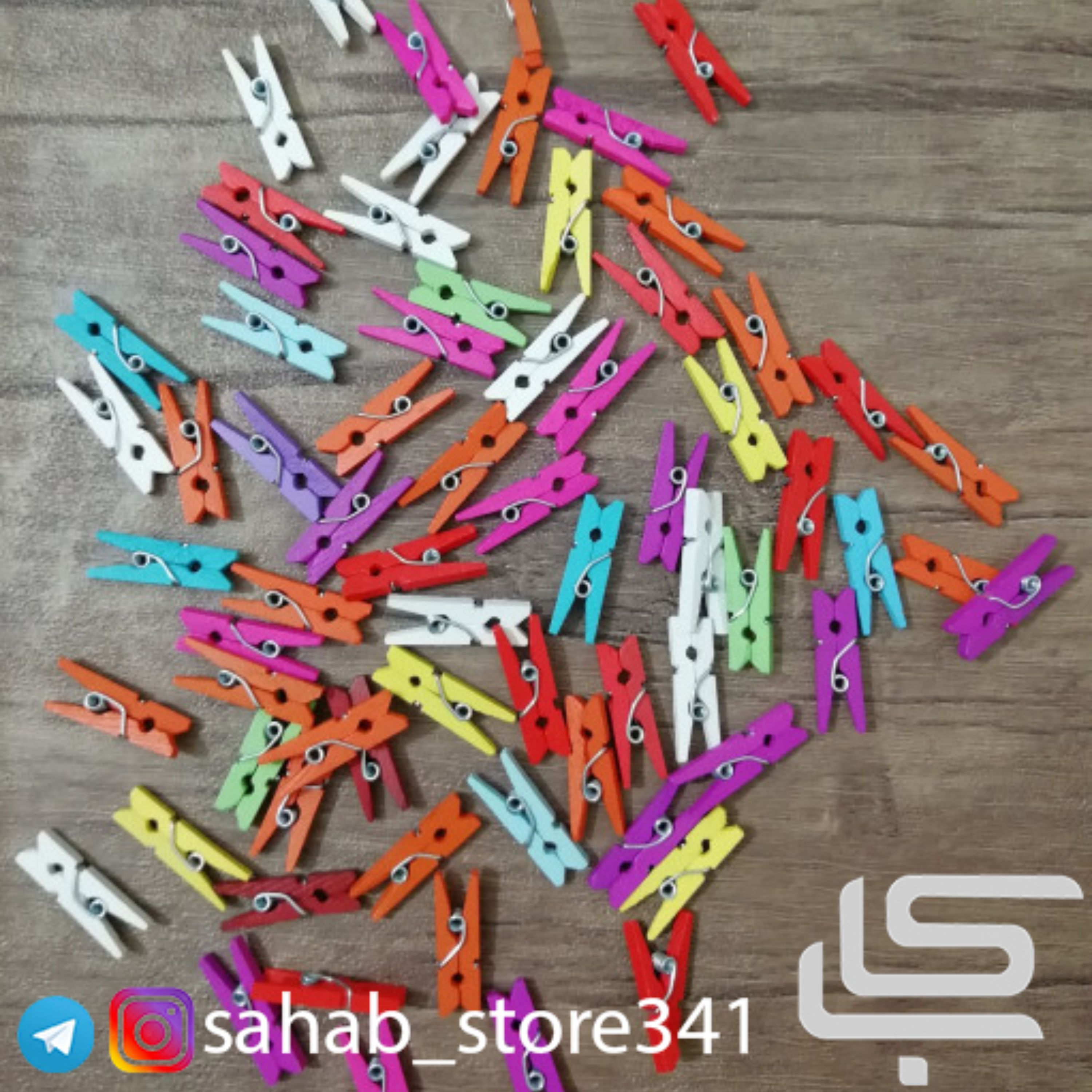 گیره چوبی 3 سانت رنگ قرمز بسته 20 عددی