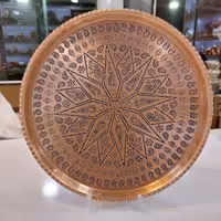 سینی گرد مسی  با روکش نانو سایز 7 قطر  30 سانتی متر