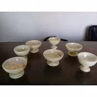 کاسه سنگی پایه دار با قابلیت عبور نور آجیل خوری یا مزه خوری یا کاسه هفت سین دانه ای