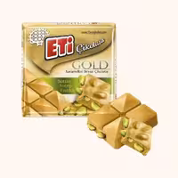 شکلات سفید کاراملی پسته ای گلد اتی اصل 60 گرم