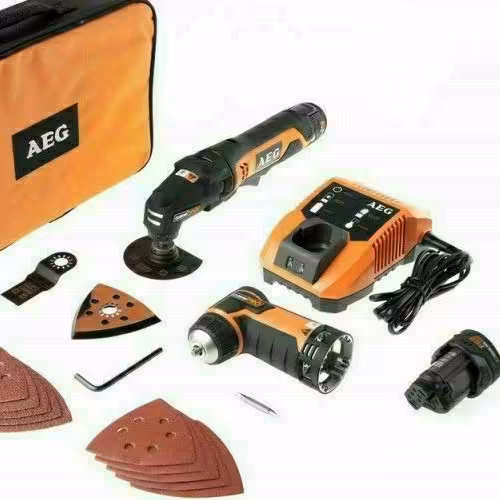 ☑️کیت ابزار همه کاره و دریل سرکج شارژی 12 ولت لیتیومی AEG