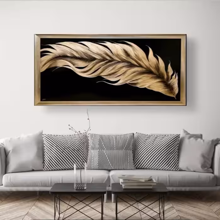 تابلو نقاشی مدرن پر برجسته ورقطلا ابعاد 60در 120