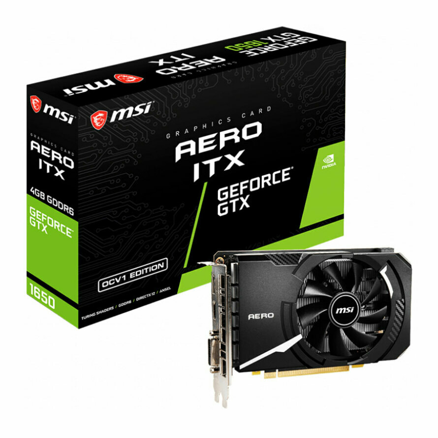کارت گرافیک ام اس آی GTX 1650 D6 AERO ITX OCV1