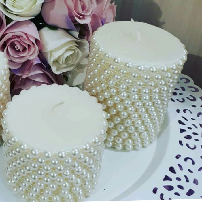 ست شمع مرواریدی