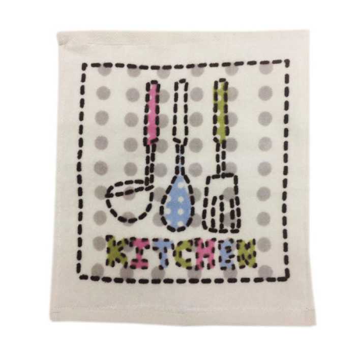 حوله اشپزخانه پودایران طرح چنگال سایز 30در 30 ضد حساسیت (100درصد پنبه)