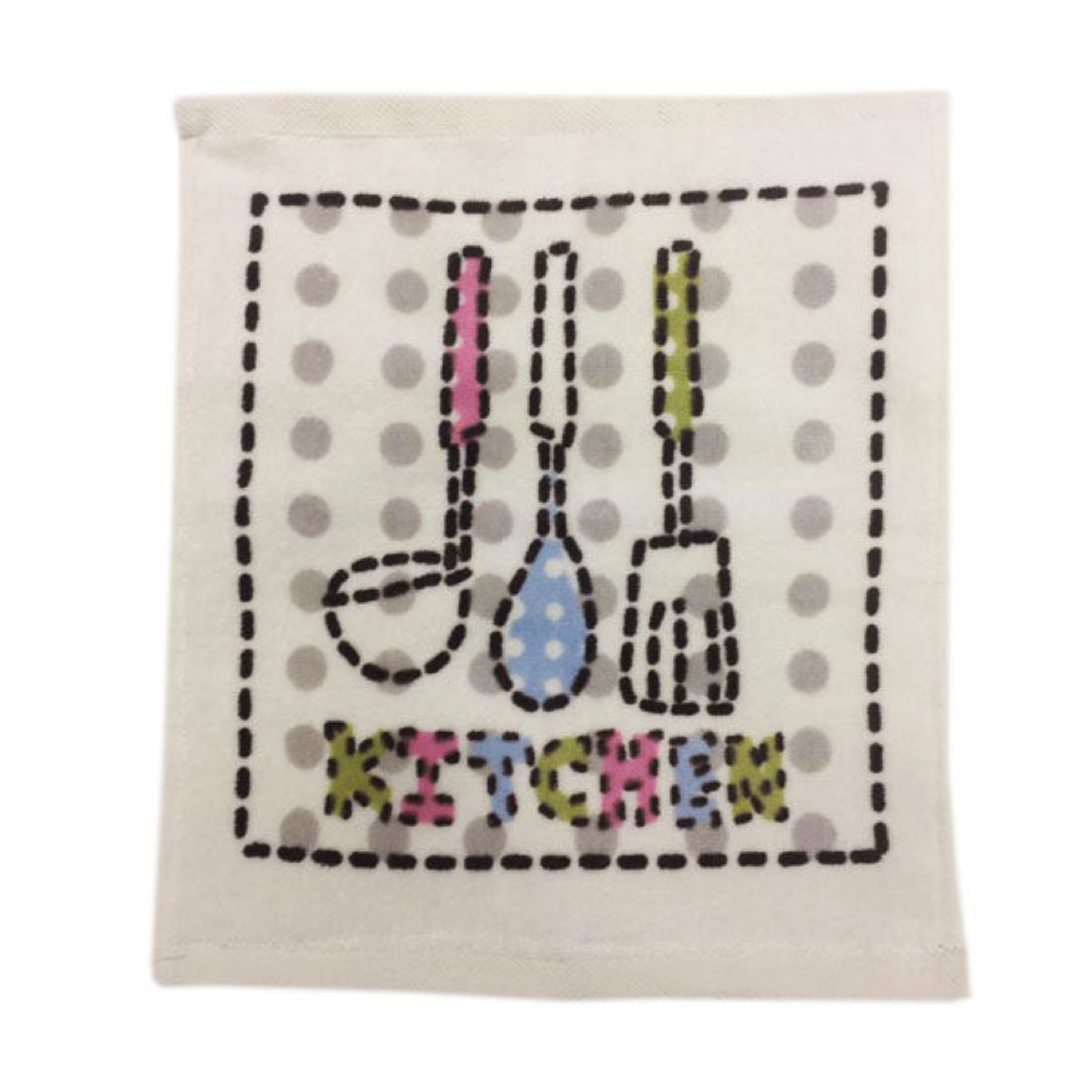 حوله اشپزخانه پودایران طرح چنگال سایز 30در 30 ضد حساسیت (100درصد پنبه)