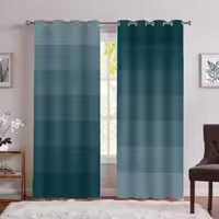 پرده پانچی رنگ سبز آبی SA-4914