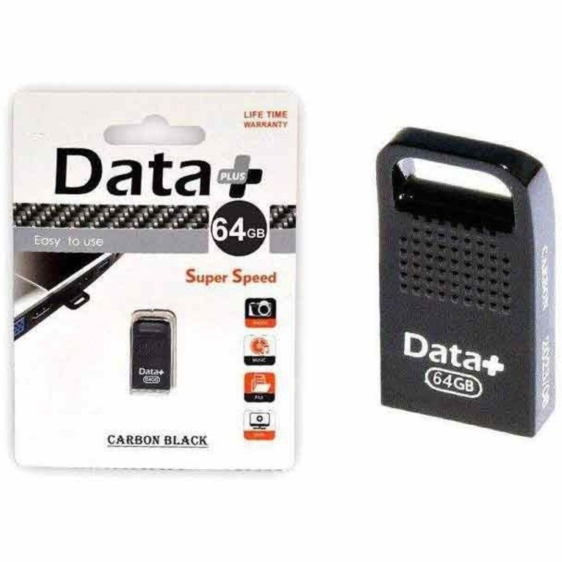 فلش 64 گیگ برند DATA پلاس مدل Super speed carbon black کیفیت عالی