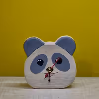 ساعت چوبی  کودک طرح خرس