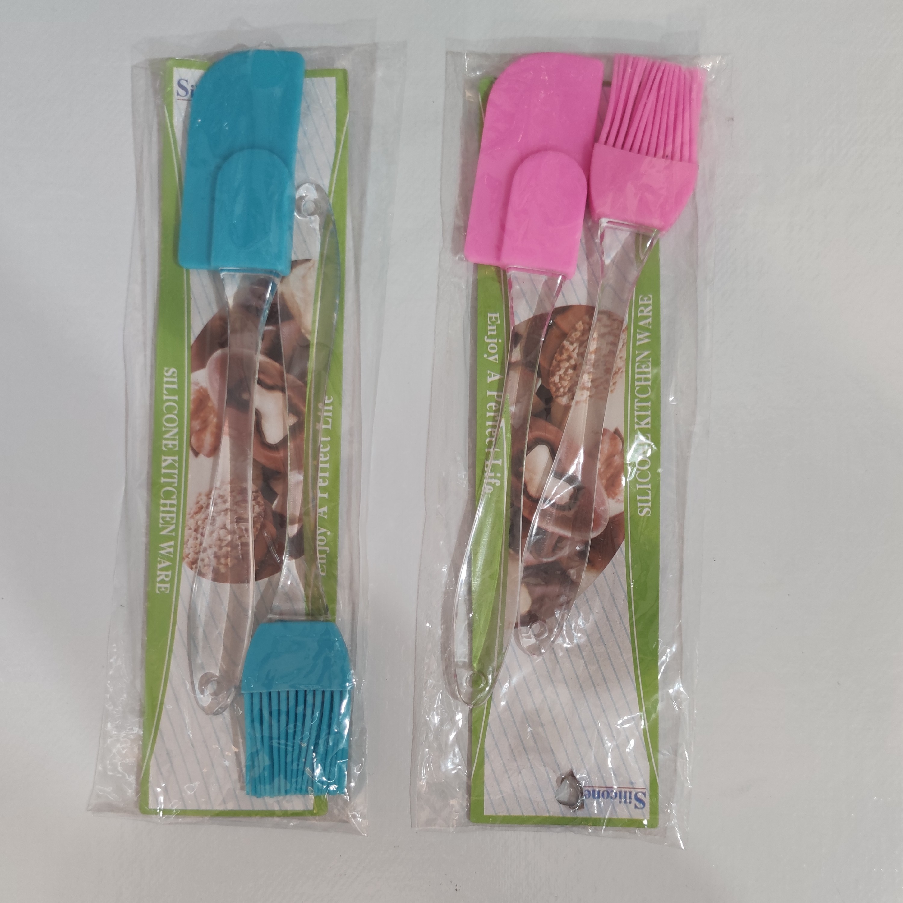 ست قلمو و لیسک  سیلیکونی دسته کریستال سایز 18 سانت