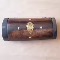 جعبه چوبی   روستیک با تزیینات برنجی
