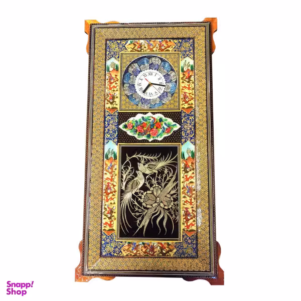 قاب خاتم لوح هنر مدل ساعت طرح قلمزنی کد 1105