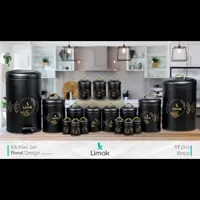 سرویس آشپزخانه (اورانوس) 17پارچه لیماک موجود در6 طرح و4رنگ مناسب برای جهیزیه (طرح فلورا) (پس کرایه)