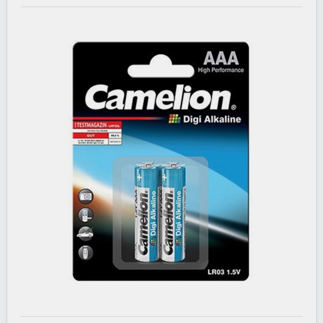 باتری نیم قلمی CAMELION مدل DIGI alkaline بسته 2 عددی

