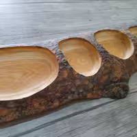 سینی مزه  روستیک چوب آزاد