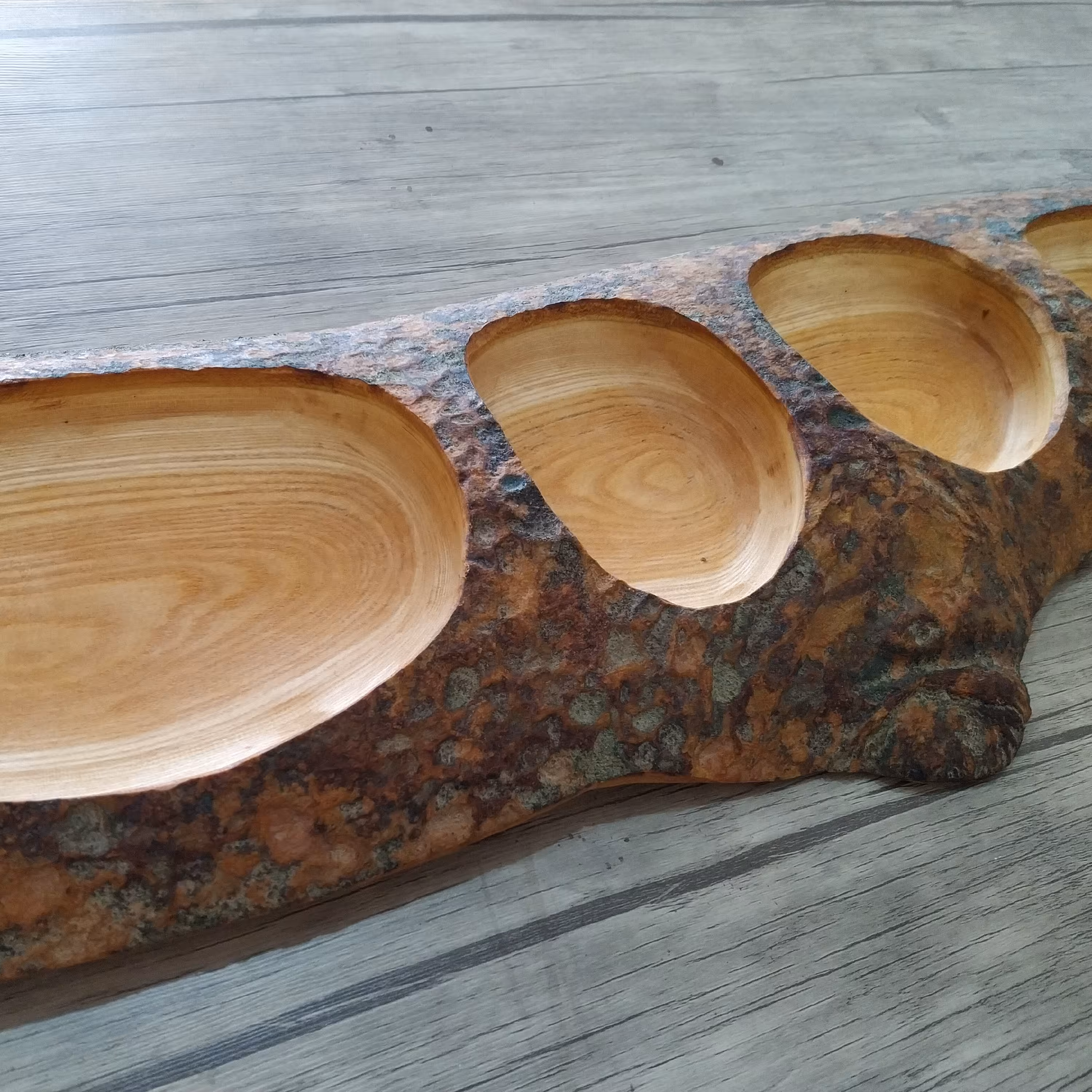 سینی مزه  روستیک چوب آزاد