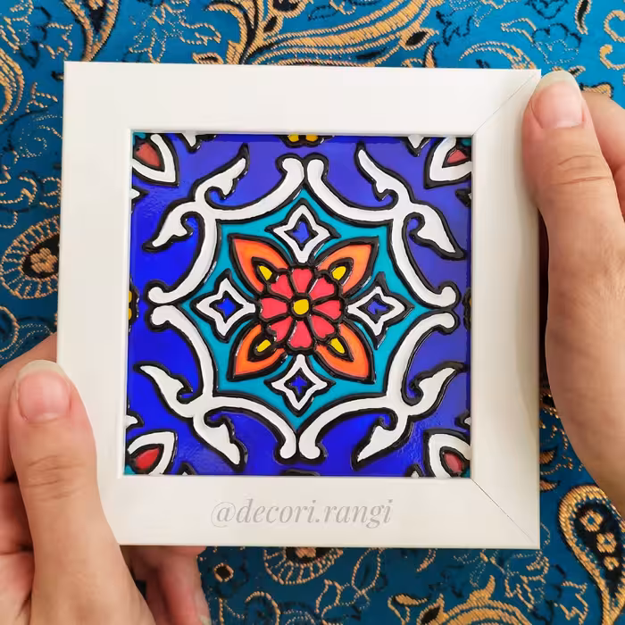 تابلو کاشی ویترای طرح سنتی 10 در 10