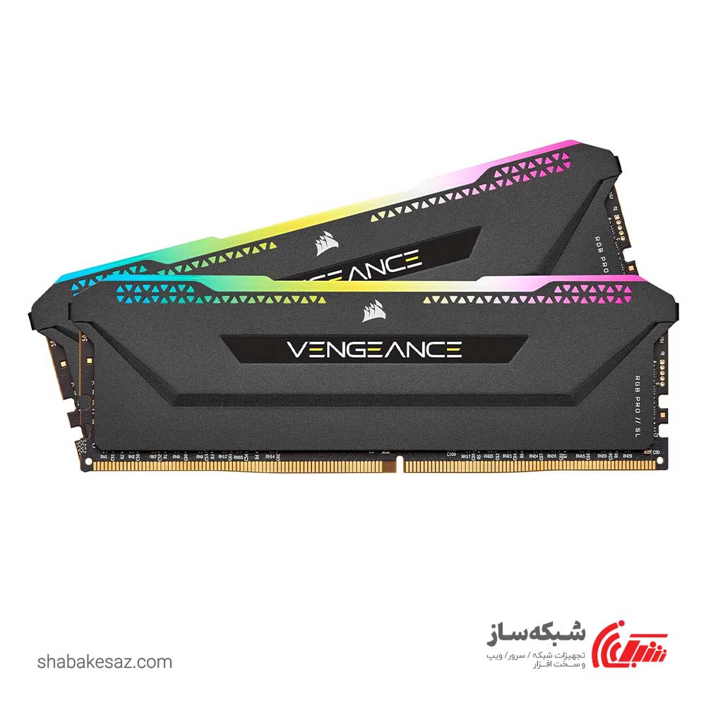 قیمت و خرید رم کامپیوتر کورسیر CORSAIR VENGEANCE RGB PRO SL DDR4 3200 32GB - شبکه ساز