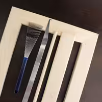 پک کامل ابزار گلیمبافی (شامل دفه، سیخ پودکش، دار چوبی و هاف و تسمه)