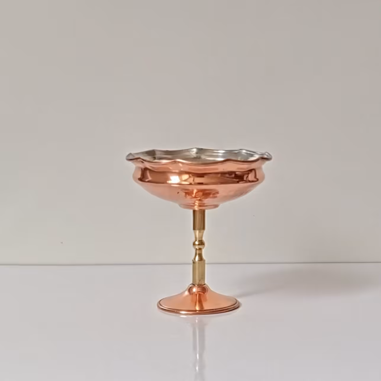 بستنی خوری تک نفره مسی سایز بزرگ نانو شده