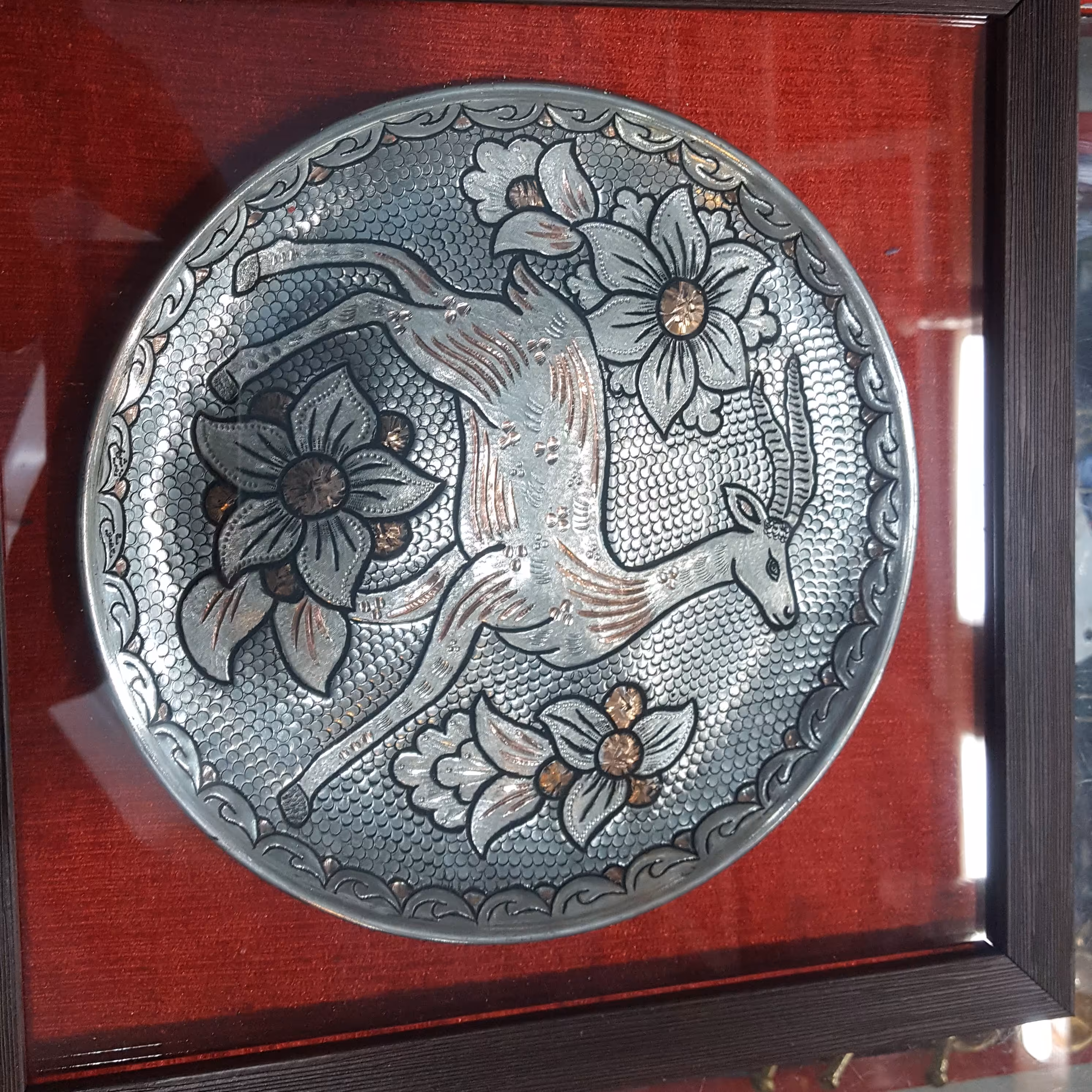 تابلو قلم زنی گوزن