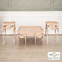 میز جلو مبلی و عسلی حصیری لیزنا