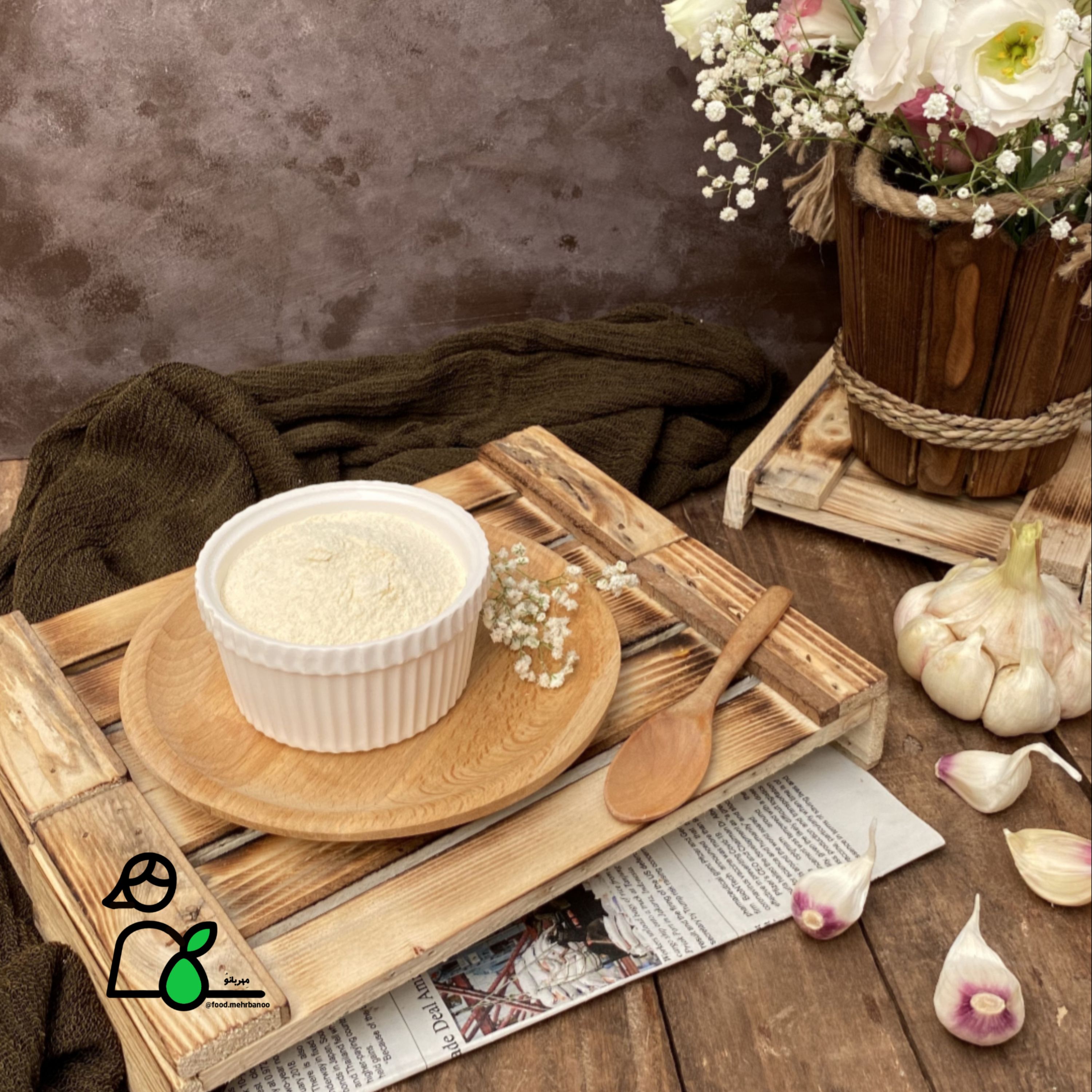 پودر سیر خانگی صد گرمی