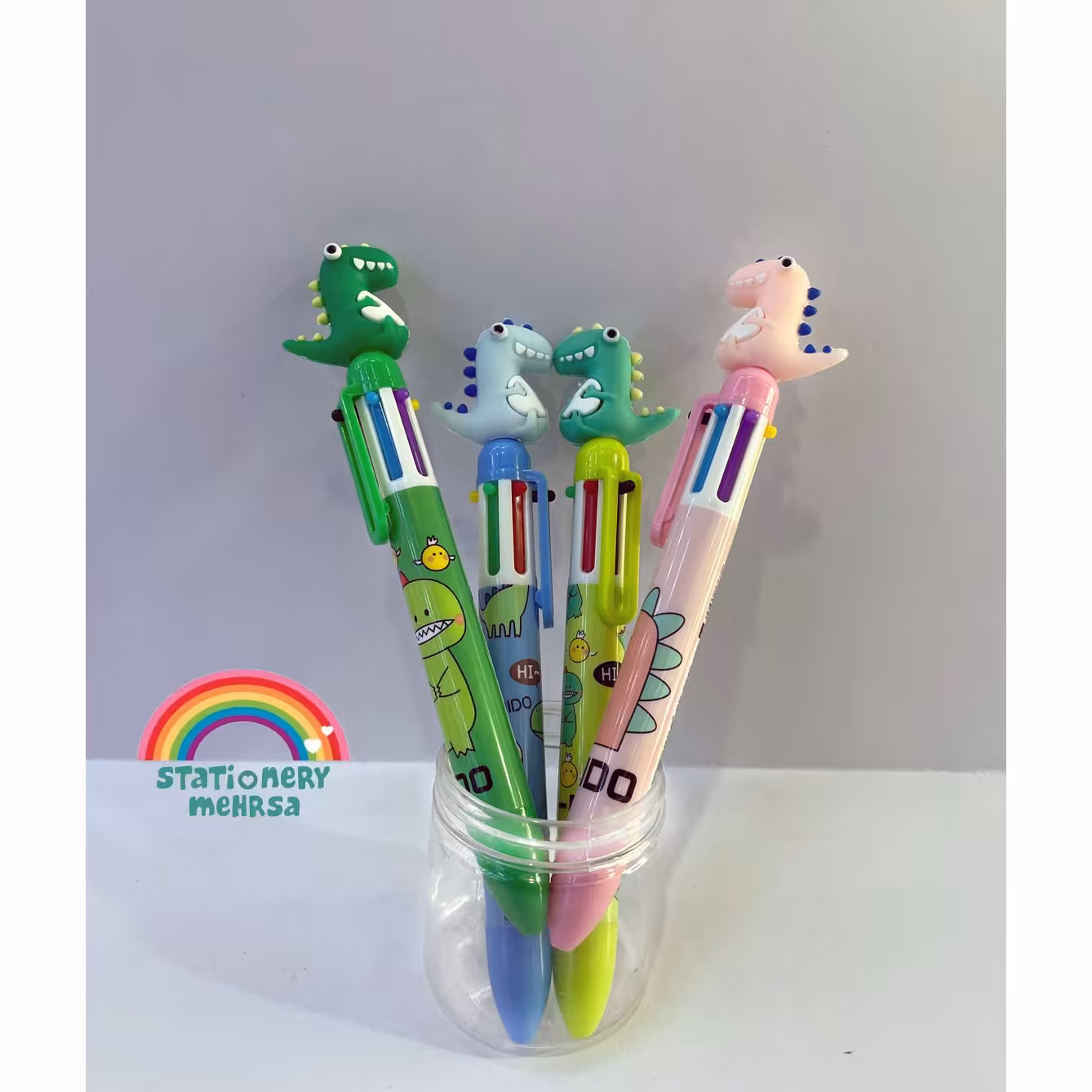 خودکار فانتزی 6 رنگ طرح دایناسور