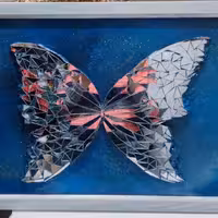 تابلوی آینه کاری پروانه 