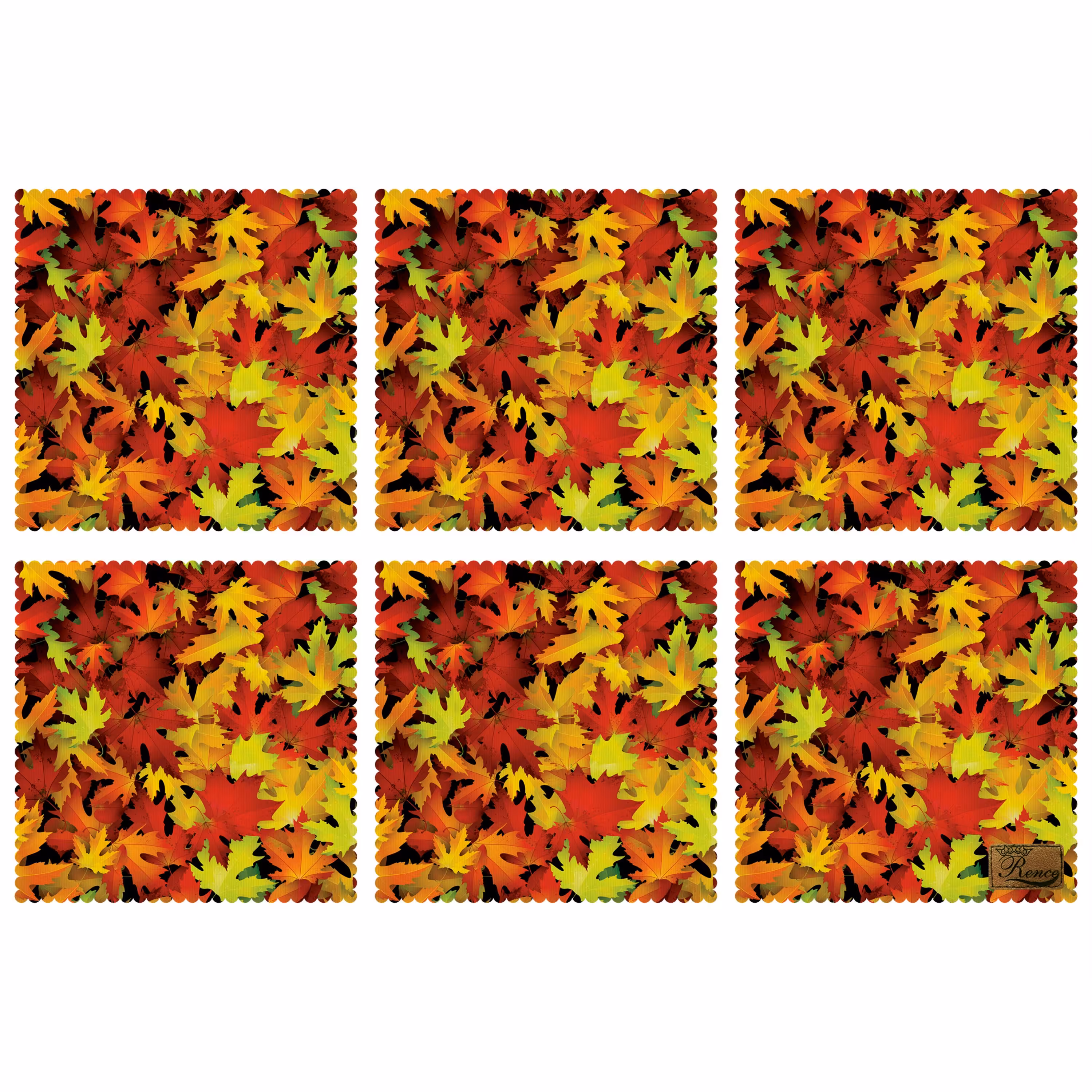 زیر بشقابی مربعی پارچه مخمل سایز 30 در 30 مدل U1-93 شرکت رنس