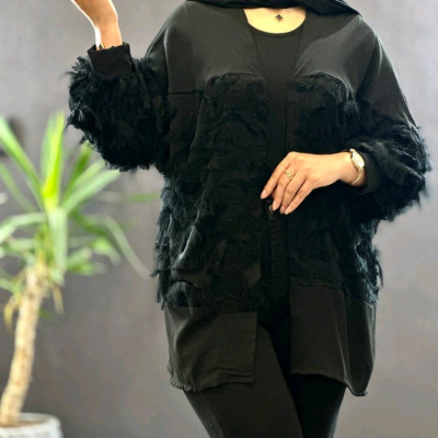 مانتو اسپرت زنانه کرپ جاذبه با خرجکار یاخما مدل ژاله(موجودی سوال شود)