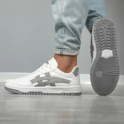 کفش کتانی مردانه اسیکس توماس سفید طوسی