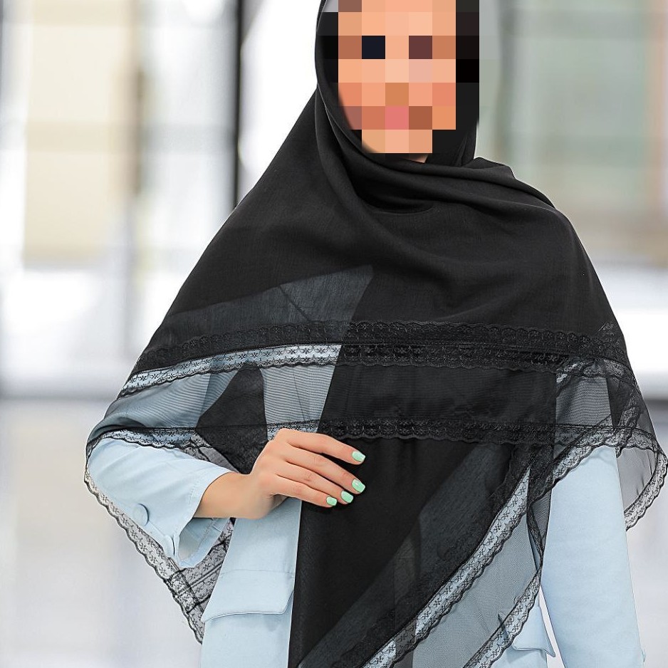 روسری مشکی حریر وارداتی