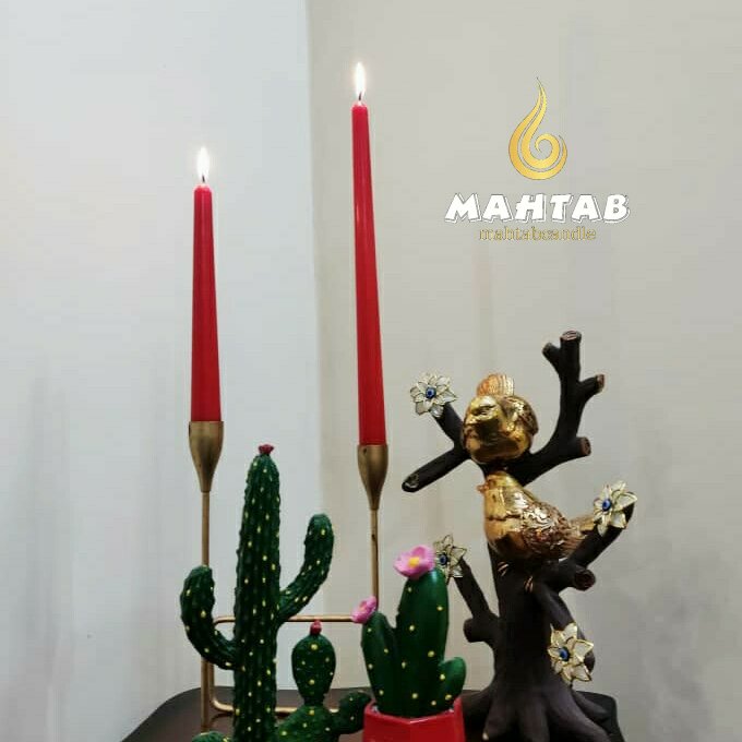 شمع قلمی 20 سانت قرمز بسته 12 عددی