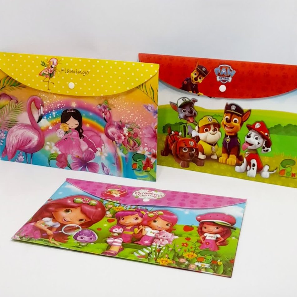 پوشه دکمه دار در طرح های کارتونی زیبا و پرطرفدار 