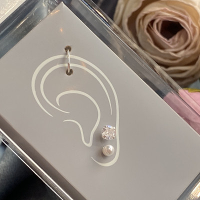 پک گوشواره نقره و ایرکاف نقره عیار 925