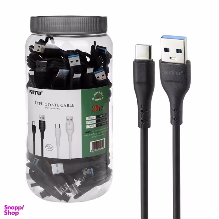 کابل دبه ای تایپ سی فست شارژ نیتو (Nitu) مدل NC129 1.2m بسته 20 عددی