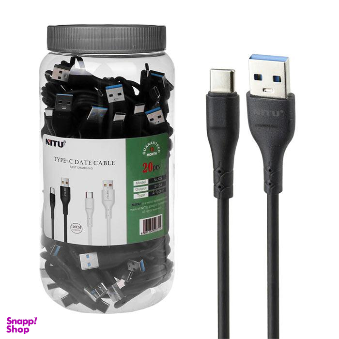 کابل دبه ای تایپ سی فست شارژ نیتو (Nitu) مدل NC129 1.2m بسته 20 عددی