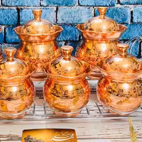 جا ادویه 7 تایی مسی  با استند استیل  نانو شده 