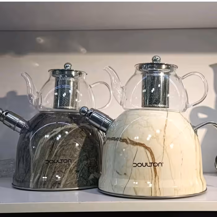 ست کتری و قوری طرح ماربل دالتون رنگبندی متنوع ارسال رایگان