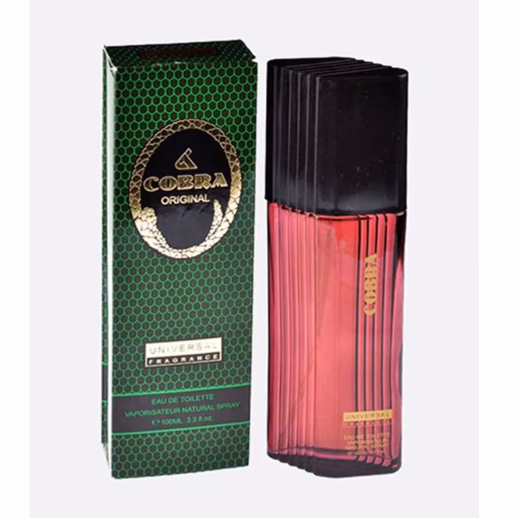 ادکلن کبری cobra پرفیوم 100 میل اسپورت رایحه قدیمی عطر کبری Cobra ادوتویلت کبرا  اودکلن کوبرا COBRA کادو مرد و زن 