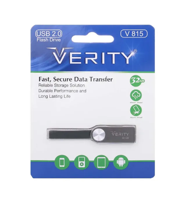 فلش مموری وریتی مدل V815 ظرفیت 32 گیگابایت نقره ای