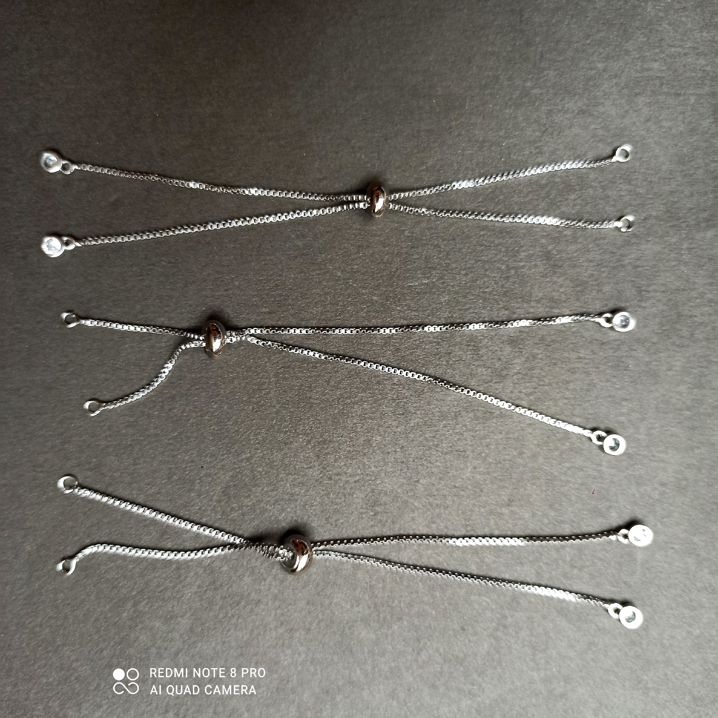 زنجیر دستبند آسانسوری استیل نقره ای 