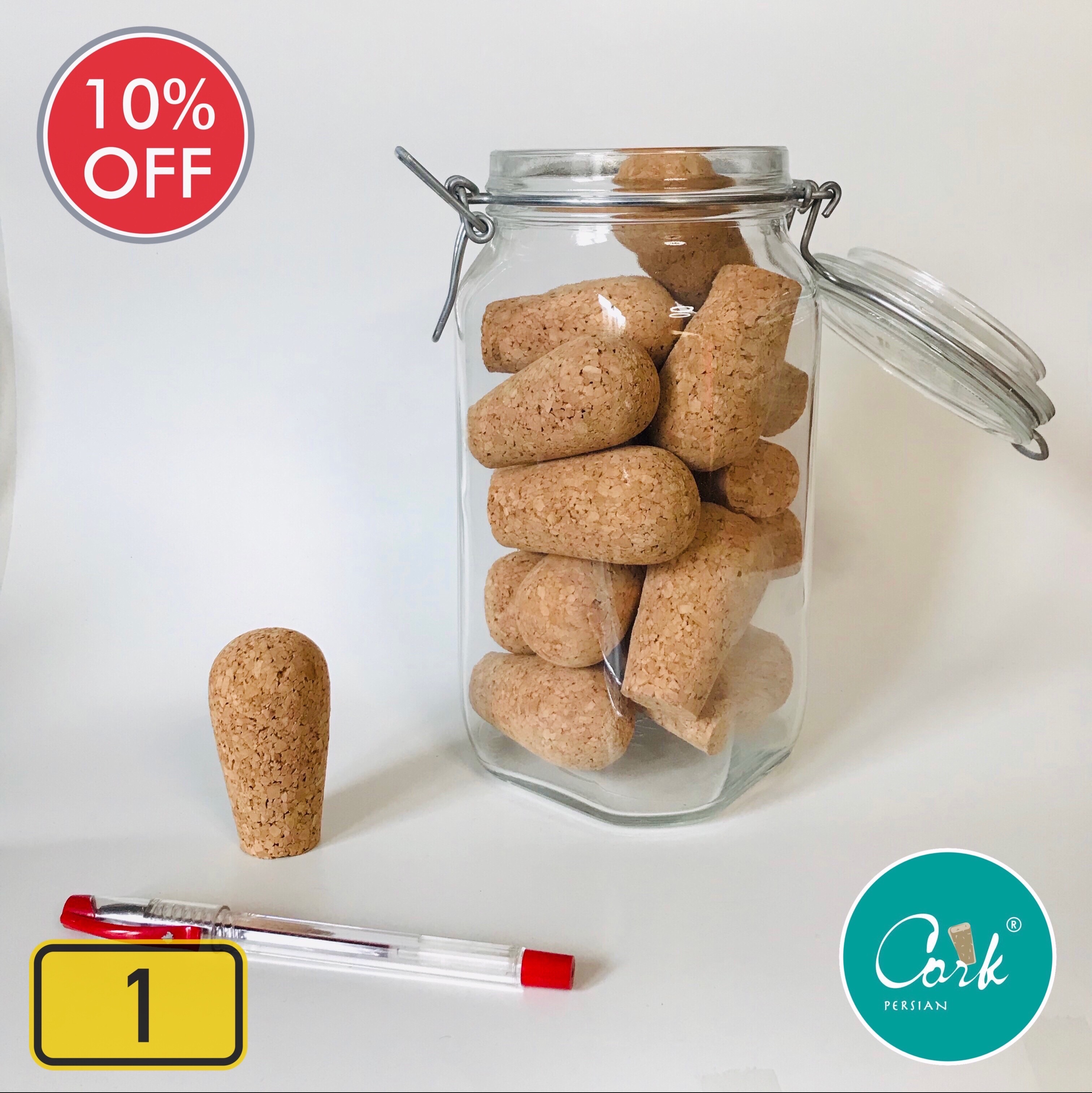 چوب پنبه ( 1 عدد ) صد در صد طبیعی محصول Italy مناسب مصارف تزئینی و دکوراتیو سایز XXL