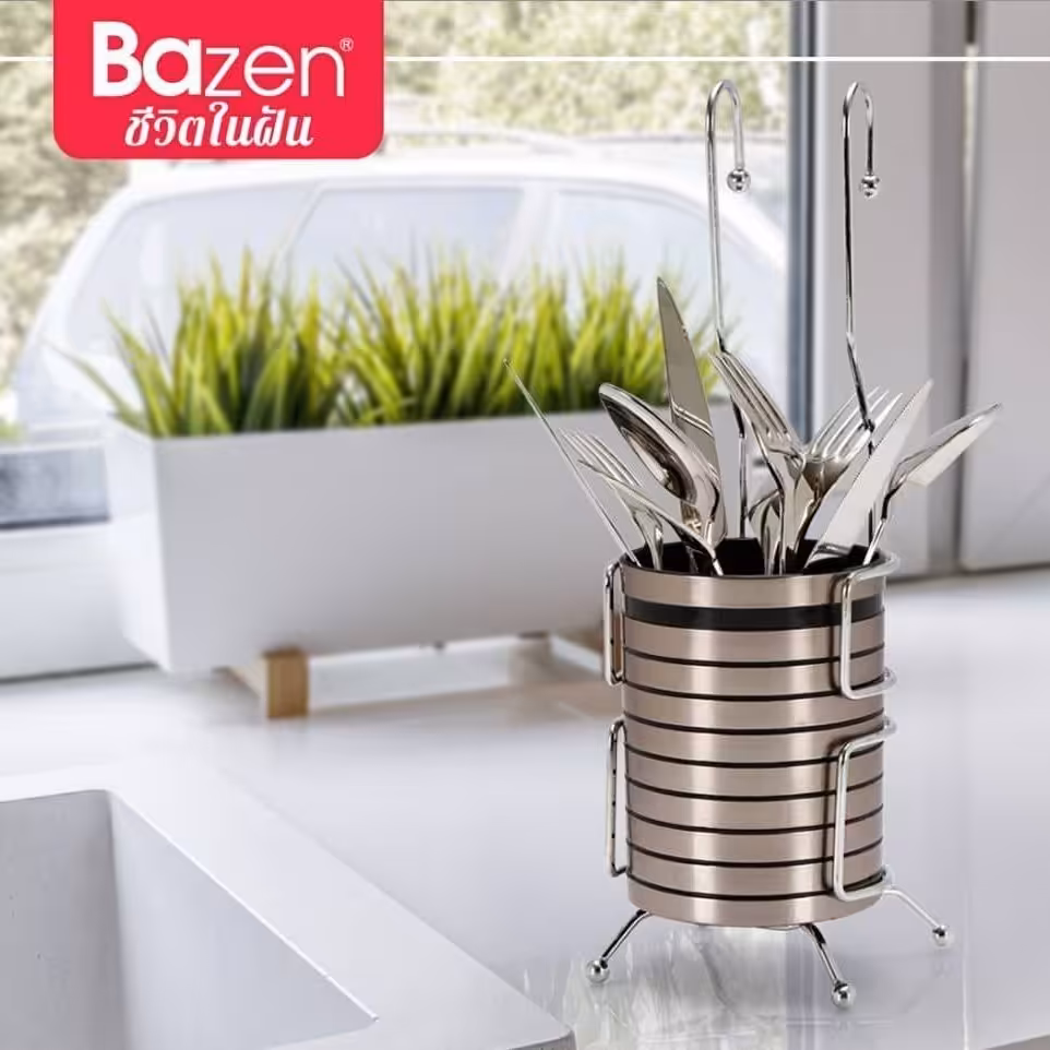 جا قاشق تکی آویز و رومیزی بازن طرح استیل تایلندی مدل گیلبرت