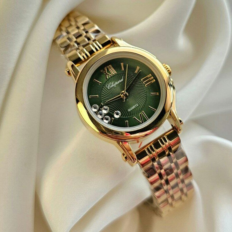 ساعت مچی زنانه بند استیل رنگ ثابت شوپارد دارای 6 ماه گارانتی موتور Chopard