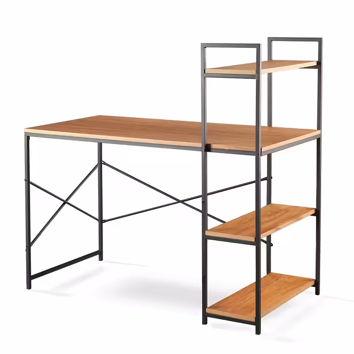 میز تحریر مونتاژی روکش چوب سان هوم مدل W2372