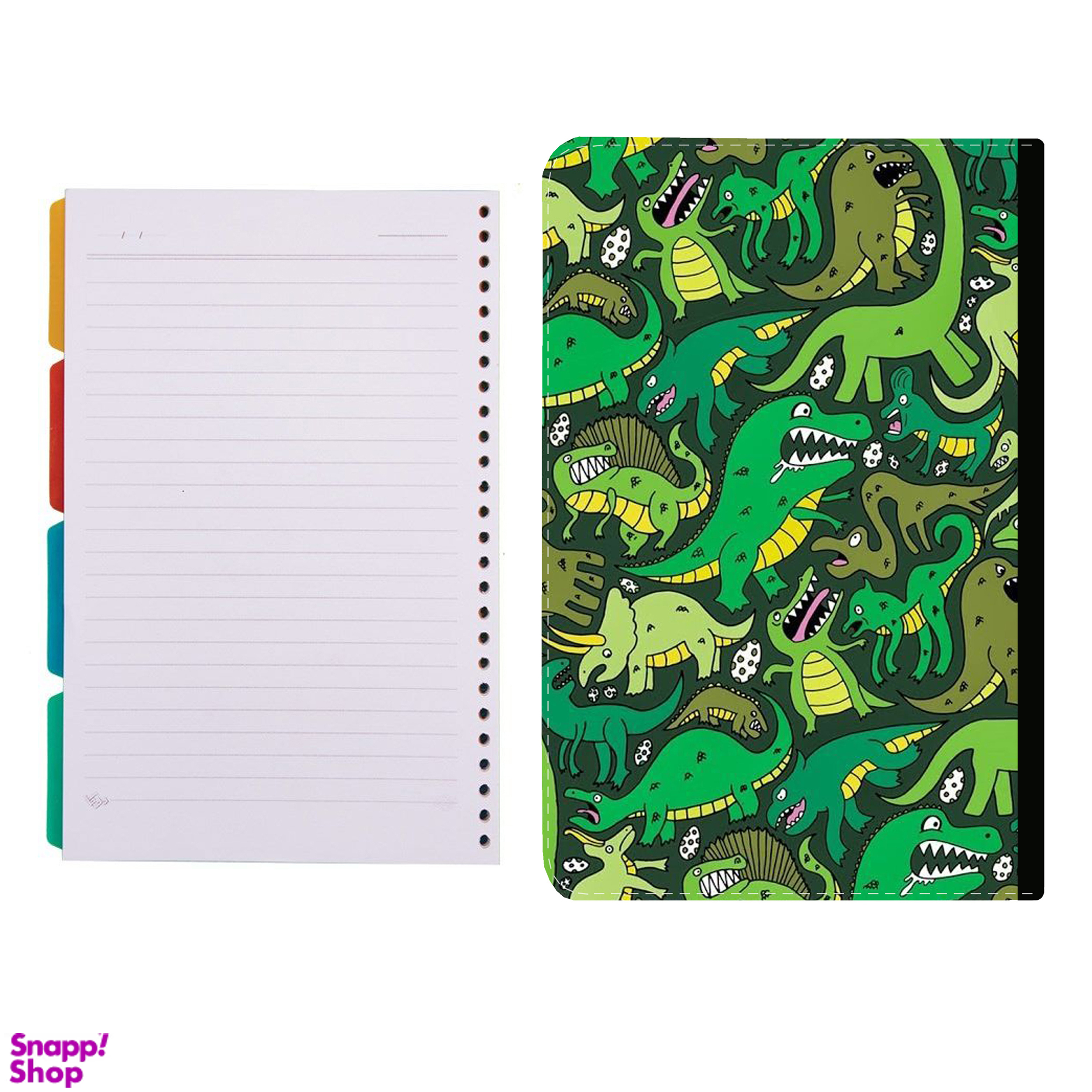 کلاسور طرح دایناسور کارتونی کد 362 به همراه کاغذ کلاسور